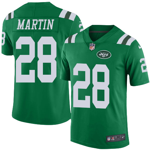 Youth Limited Curtis Martin Nike Jersey Green - #28 Rush NFL New York Jets